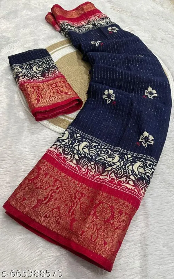 Blue_&_Maroon_Premium_Dola_Silk_Saree_With_Running_Blouse_For_Women