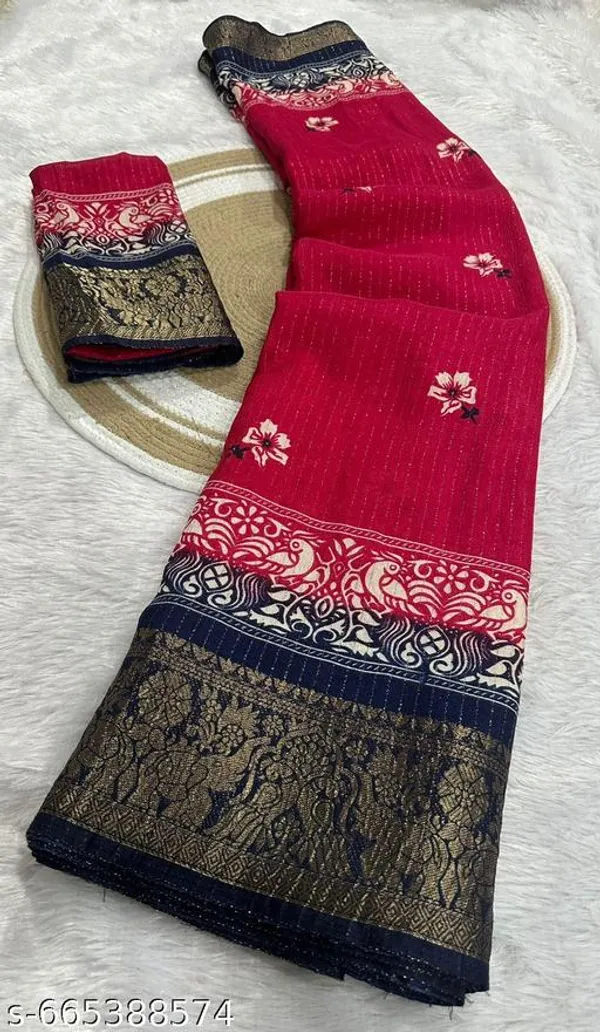 Maroon_&_Blue_Premium_Dola_Silk_Saree_With_Running_Blouse_For_Women