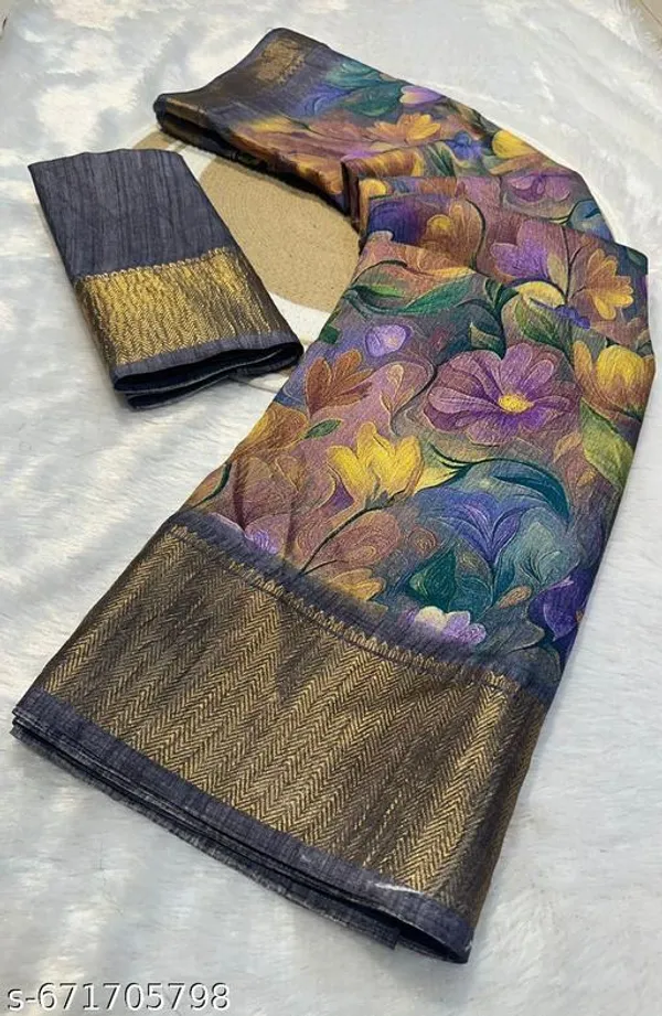 Multicolor_Premium_Dola_Silk_Saree_With_Running_Blouse_For_Women