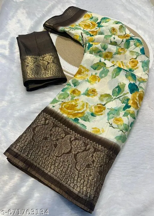 Multicolor_Premium_Dola_Silk_Saree_With_Running_Blouse_For_Women