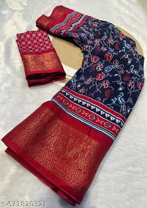 Blue_&_Maroon_Premium_Dola_Silk_Saree_With_Running_Blouse_For_Women