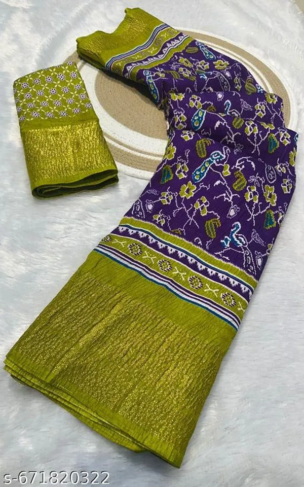 Blue_&_Green_Premium_Dola_Silk_Saree_With_Running_Blouse_For_Women