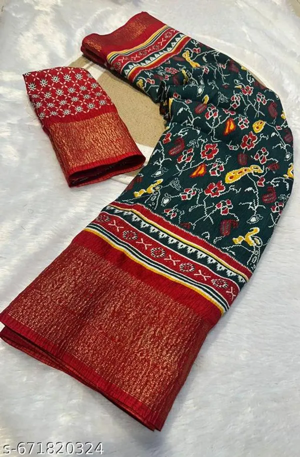 Multicolor_Premium_Dola_Silk_Saree_With_Running_Blouse_For_Women
