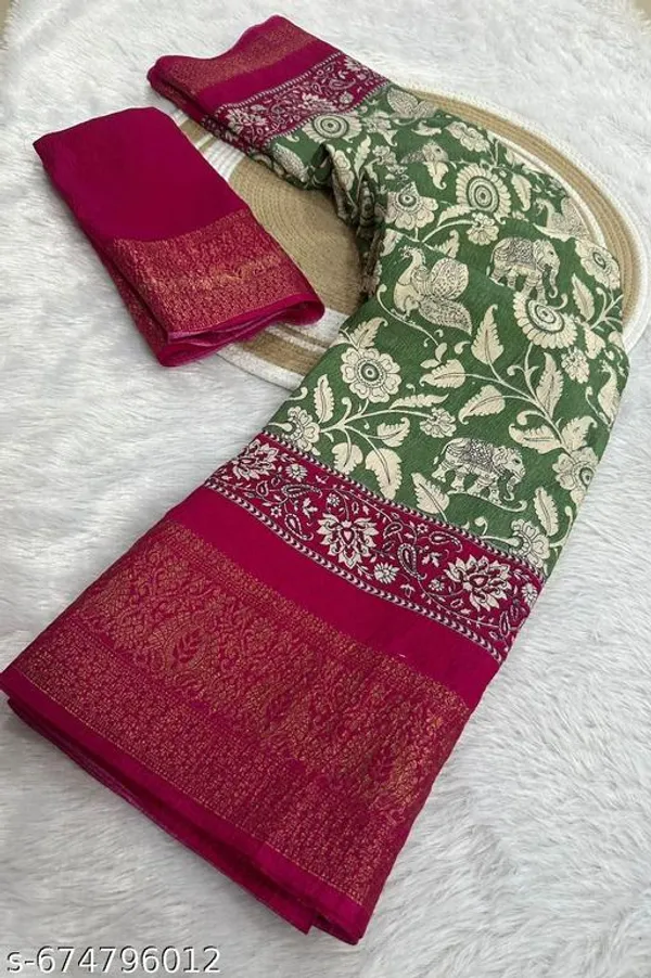 Multicolor_Premium_Dola_Silk_Saree_With_Running_Blouse_For_Women