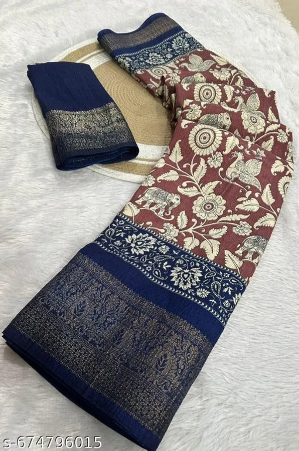 Multicolor_Premium_Dola_Silk_Saree_With_Running_Blouse_For_Women