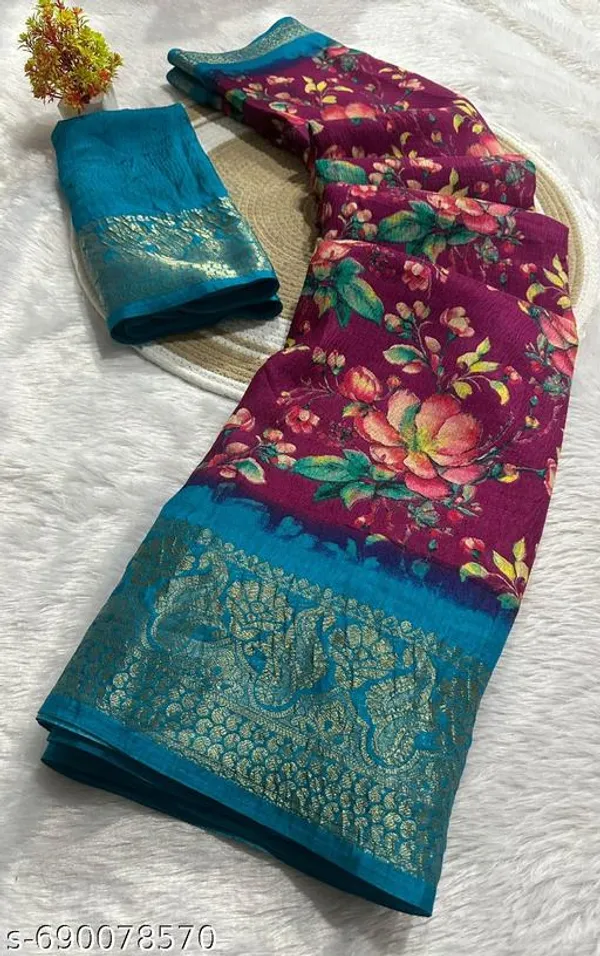 Maroon_&_Blue_Premium_Dola_Silk_Saree_With_Running_Blouse_For_Women