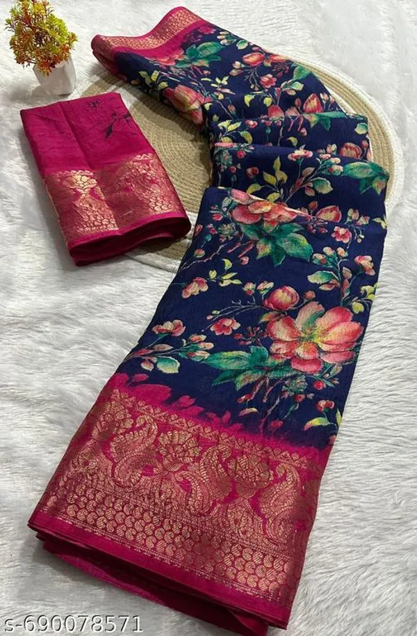 Blue_&_Maroon_Premium_Dola_Silk_Saree_With_Running_Blouse_For_Women