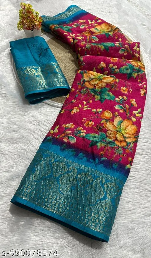 Maroon_&_Blue_Premium_Dola_Silk_Saree_With_Running_Blouse_For_Women