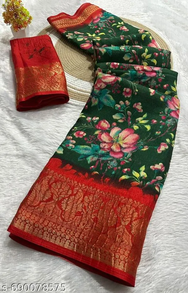 Green_&_Maroon_Premium_Dola_Silk_Saree_With_Running_Blouse_For_Women