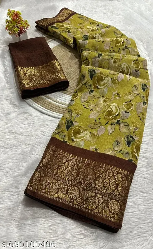 Green_Premium_Dola_Silk_Saree_With_Running_Blouse_For_Women