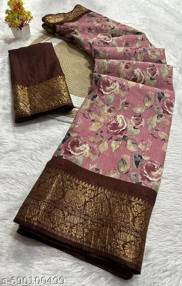 Light_Pink_Premium_Dola_Silk_Saree_With_Running_Blouse_For_Women