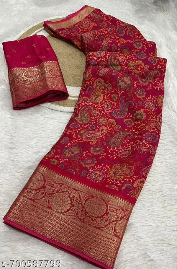 Maroon_Premium_Moss_Crepe_With_Jacquard_Border_Saree_With_Running_Blouse_For_Women