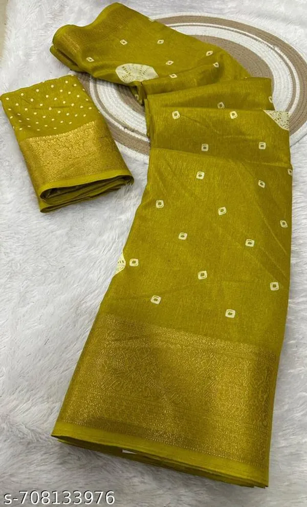 Gold_Premium_Dola_Silk_Saree_With_Running_Blouse_For_Women
