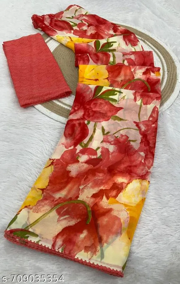 Multicolor_Premium_Chiffon_Saree_With_Running_Blouse_For_Women
