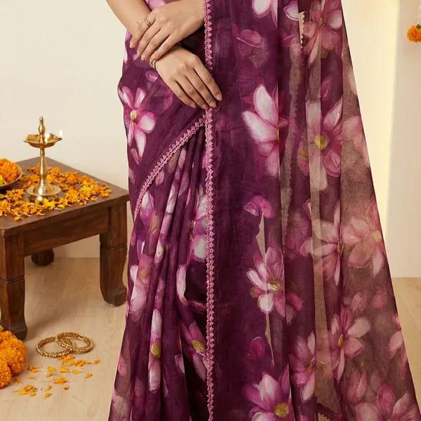 Maroon_Premium_Chiffon_Saree_With_Running_Blouse_For_Women