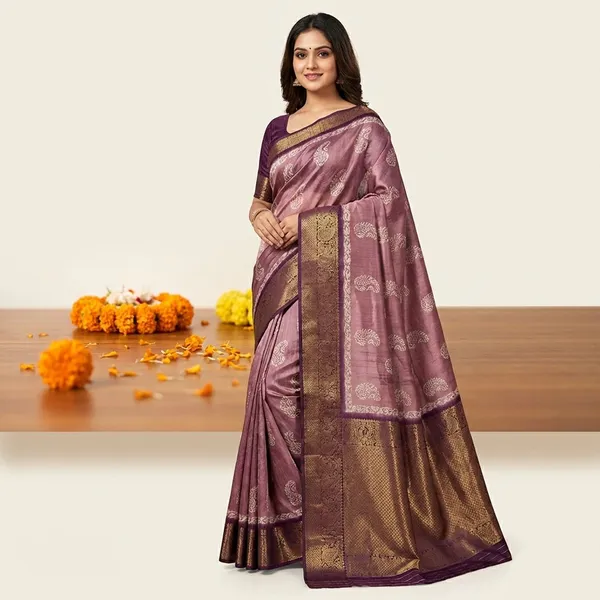 Light_Pink_Premium_Dola_Silk_Saree_With_Running_Blouse_For_Women