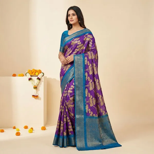 Blue_Premium_Chiffon_Saree_With_Running_Blouse_For_Women