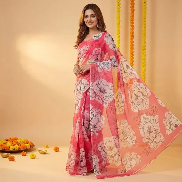 Pink_Premium_Chiffon_Saree_With_Running_Blouse_For_Women