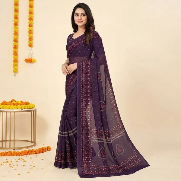 Blue_Premium_Chiffon_Saree_With_Running_Blouse_For_Women