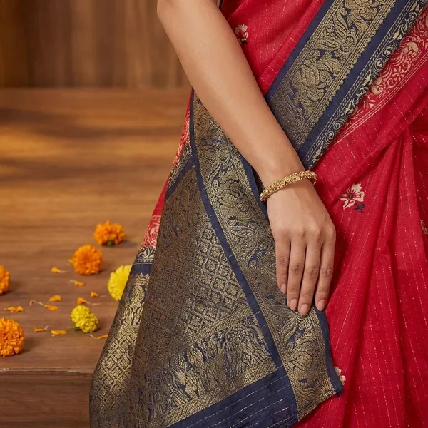 Maroon_&_Blue_Premium_Dola_Silk_Saree_With_Running_Blouse_For_Women
