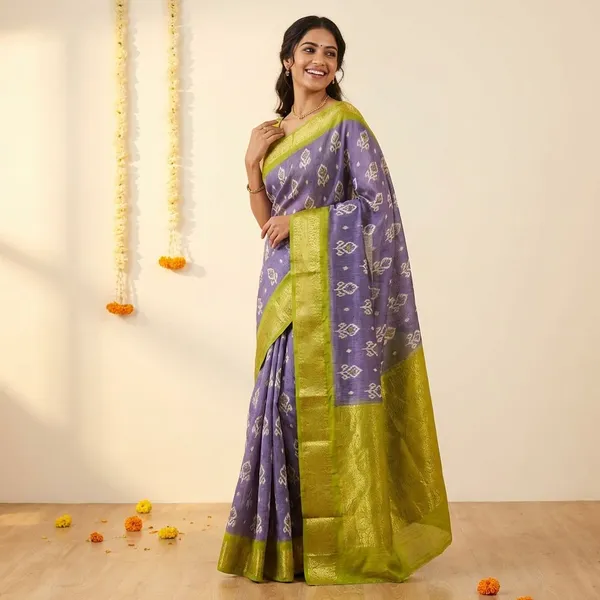 Blue_&_Green_Premium_Dola_Silk_Saree_With_Running_Blouse_For_Women