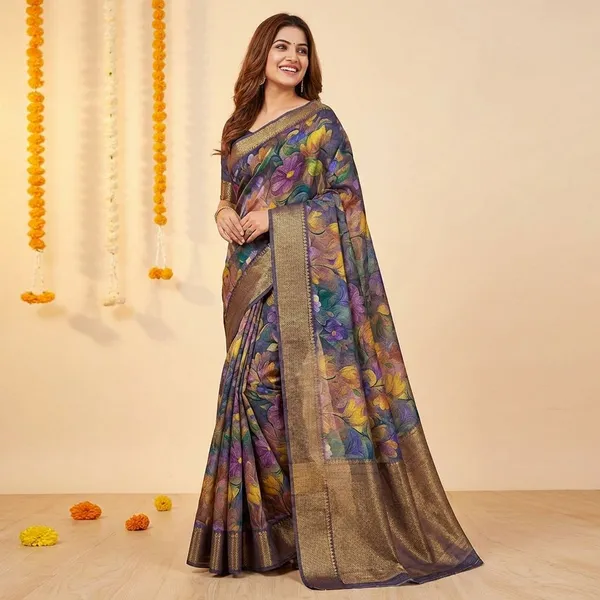 Multicolor_Premium_Dola_Silk_Saree_With_Running_Blouse_For_Women