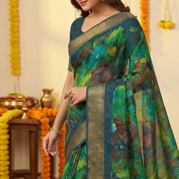 Multicolor_Premium_Dola_Silk_Saree_With_Running_Blouse_For_Women