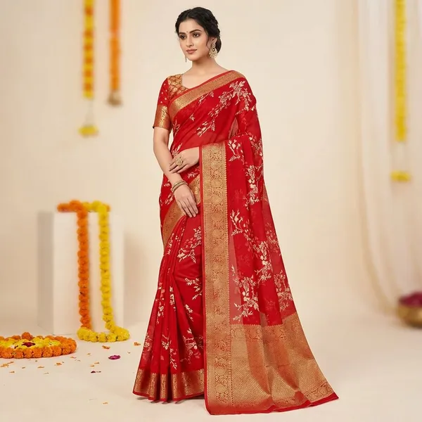 Maroon_Premium_Moss_Crepe_With_Jacquard_Border_Saree_With_Running_Blouse_For_Women