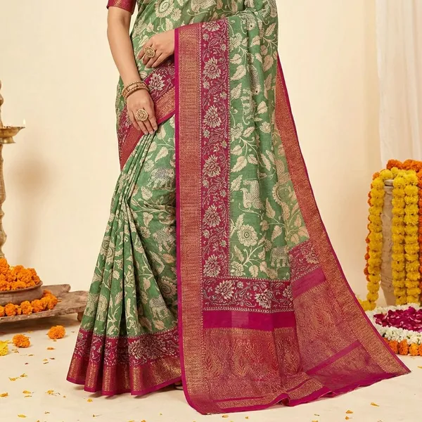 Multicolor_Premium_Dola_Silk_Saree_With_Running_Blouse_For_Women