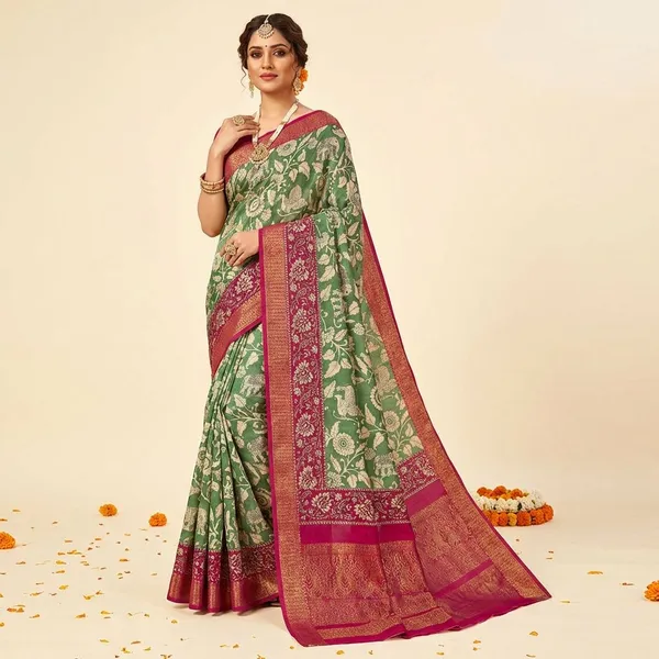 Multicolor_Premium_Dola_Silk_Saree_With_Running_Blouse_For_Women