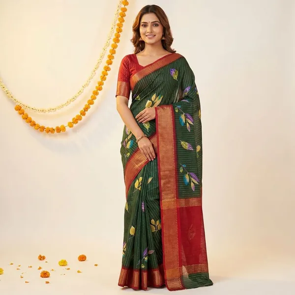 Green_&_Maroon_Premium_Dola_Silk_Saree_With_Running_Blouse_For_Women