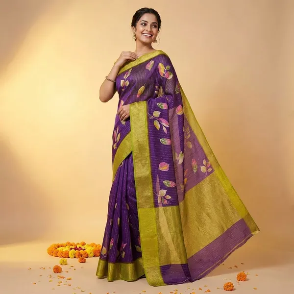 Blue_&_Green_Premium_Dola_Silk_Saree_With_Running_Blouse_For_Women