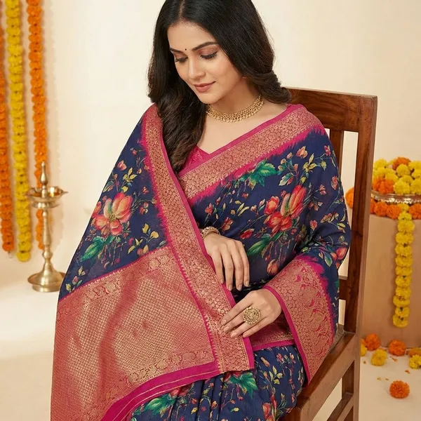 Blue_&_Maroon_Premium_Dola_Silk_Saree_With_Running_Blouse_For_Women