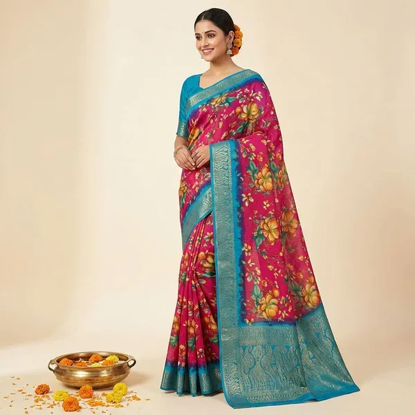 Maroon_&_Blue_Premium_Dola_Silk_Saree_With_Running_Blouse_For_Women