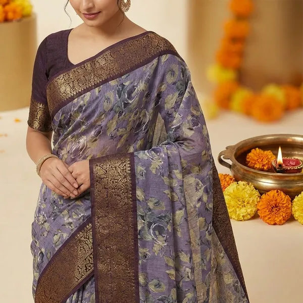 Grey_Premium_Dola_Silk_Saree_With_Running_Blouse_For_Women