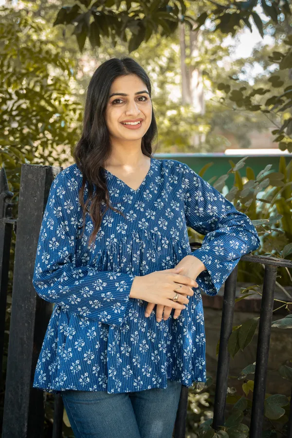 Indigo_Cotton_Floral_Kantha_Top_For_Women