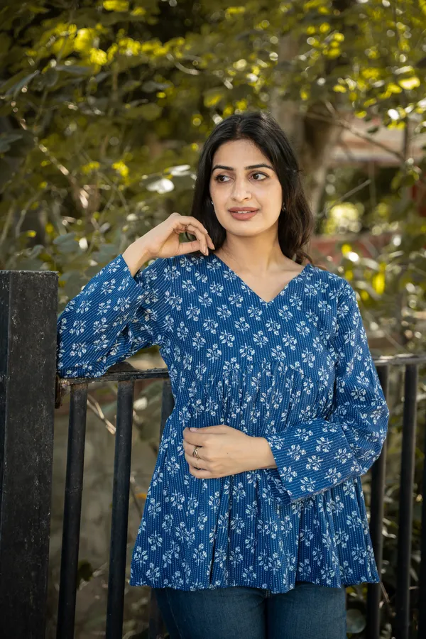 Indigo_Cotton_Floral_Kantha_Top_For_Women