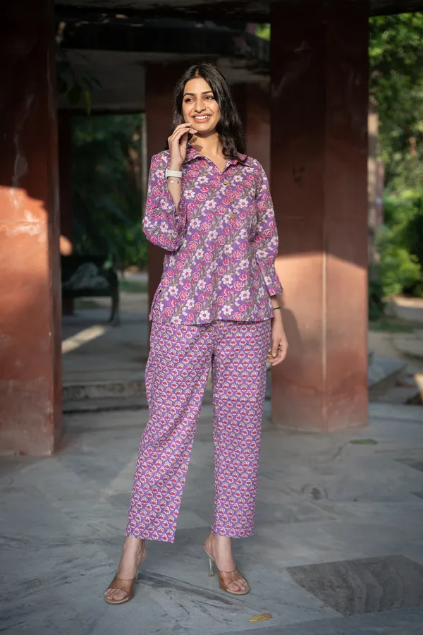 Purple_Cotton_Floral_Kantha_Co-Ord_Set_For_Women
