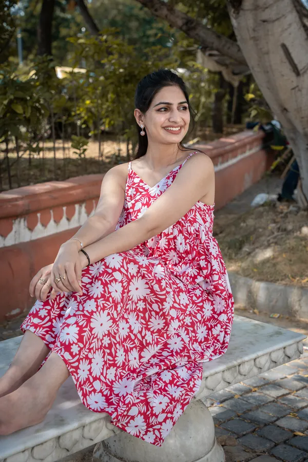 Red_Cotton_Floral_Dress_For_Women