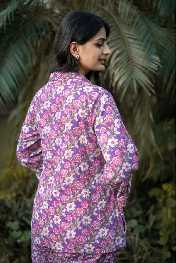 Purple_And_Turquoise_Cotton_Floral_Kantha_Co-Ord_Set_For_Women(Pack_of_2)