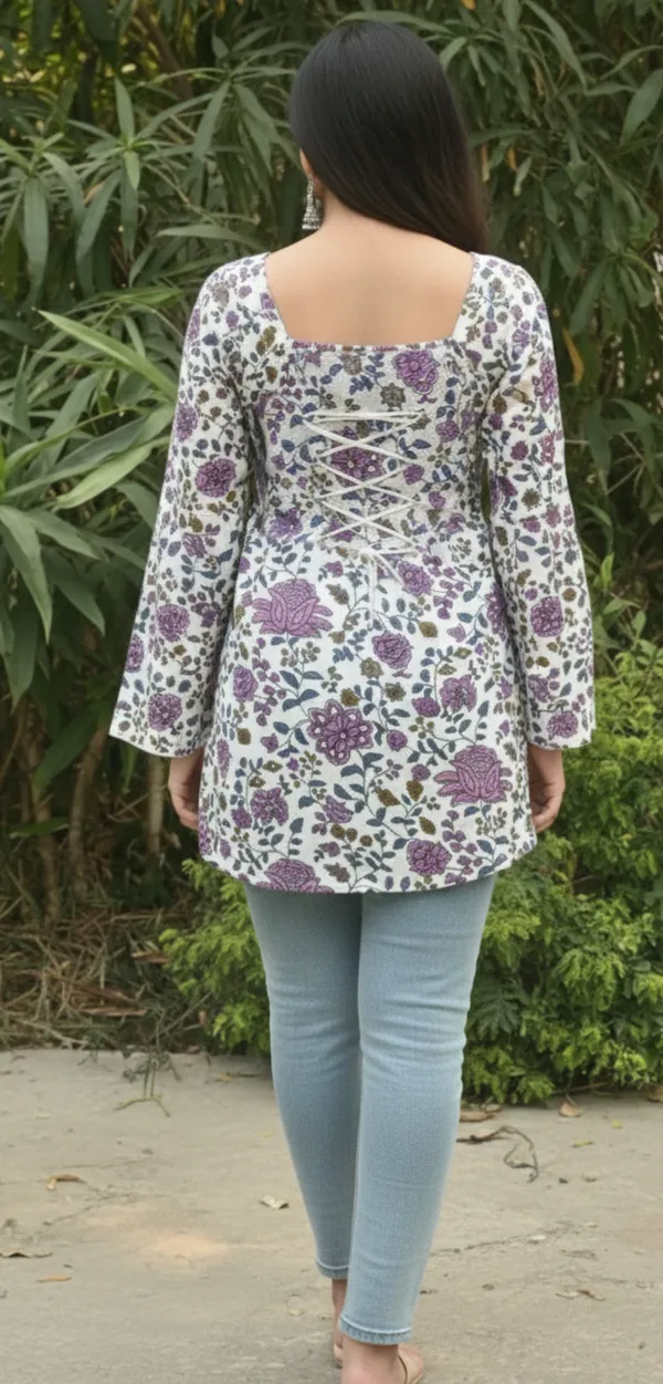 Purple_Cotton_Paisley_And_Floral_Short_Kurti_For_Women_(Pack_of_2)