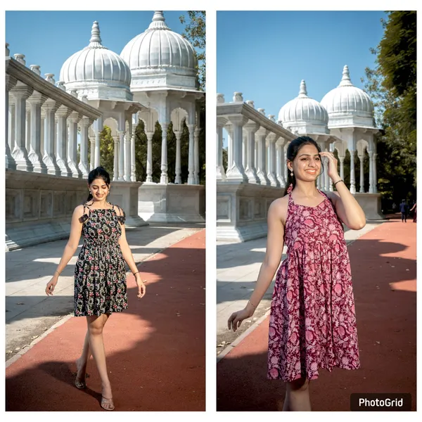 Wine_And_Black_Cotton_Floral_Dress_For_Women_(Pack_Of_2)