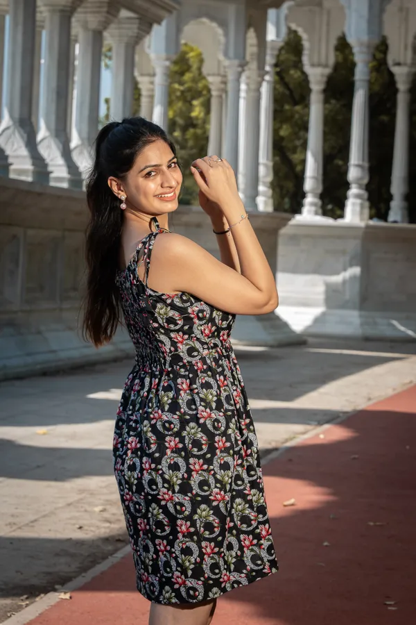 Wine_And_Black_Cotton_Floral_Dress_For_Women_(Pack_Of_2)