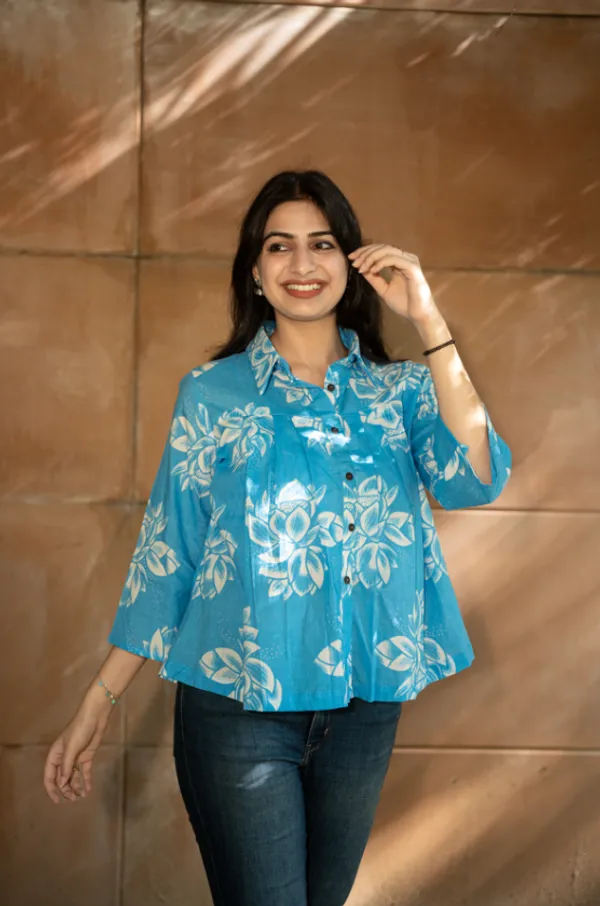 Wine_And_Blue_Cotton_Floral_Top_For_Women_(Pack_Of_2)