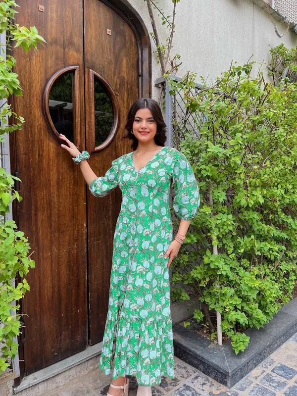 Teal_Rayon_Printed_Maxi_Dress_For_Women