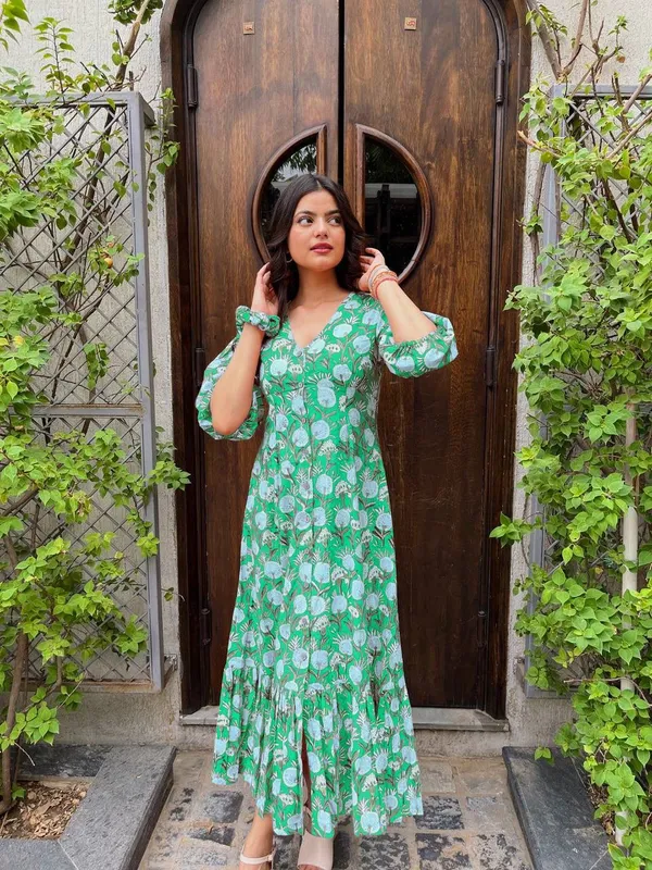 Teal_Rayon_Printed_Maxi_Dress_For_Women
