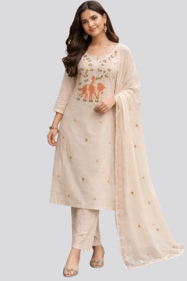 Beige_mull_3_Pc_Suit_For_Women