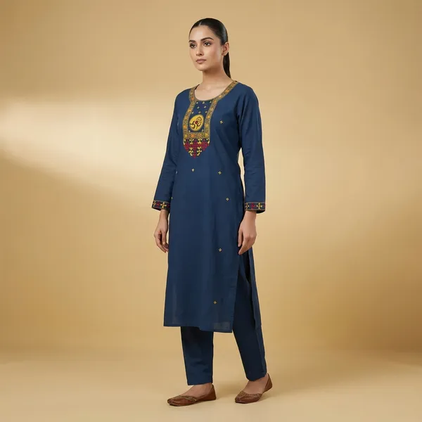 Blue_Cotton_A-line_Palazzo_2_Pc_Kurti_Sets_For_Women
