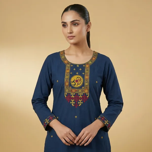 Blue_Cotton_A-line_Palazzo_2_Pc_Kurti_Sets_For_Women