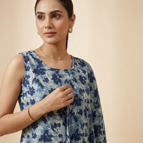 Indigo_Cotton_A-line_Palazzo_2_Pc_Kurti_Sets_For_Women